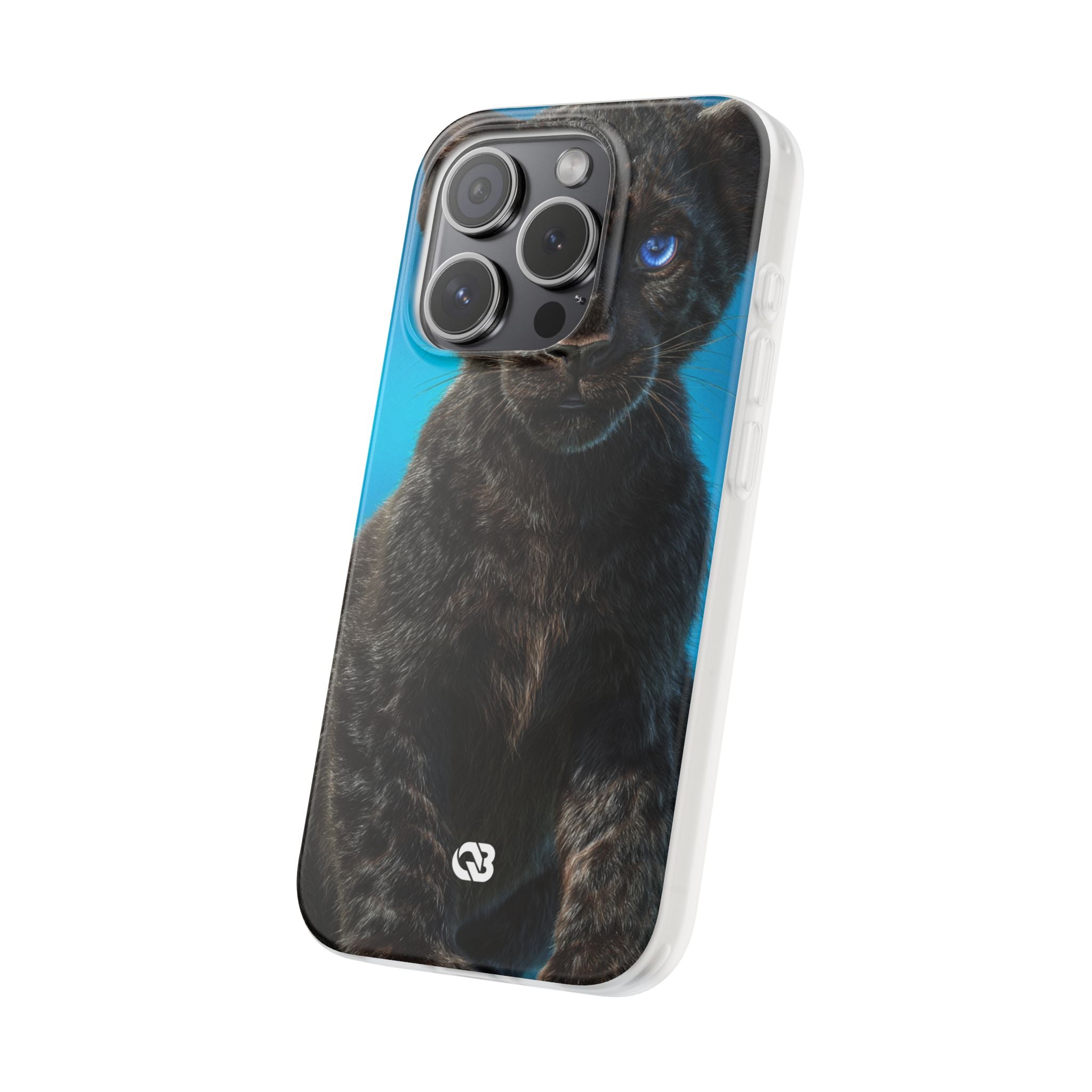 Sapphire Gaze Panther · Soft Phone Case for iPhone