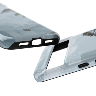 Grey Tough Phone Case for Google Pixel - Steel Slate Zen