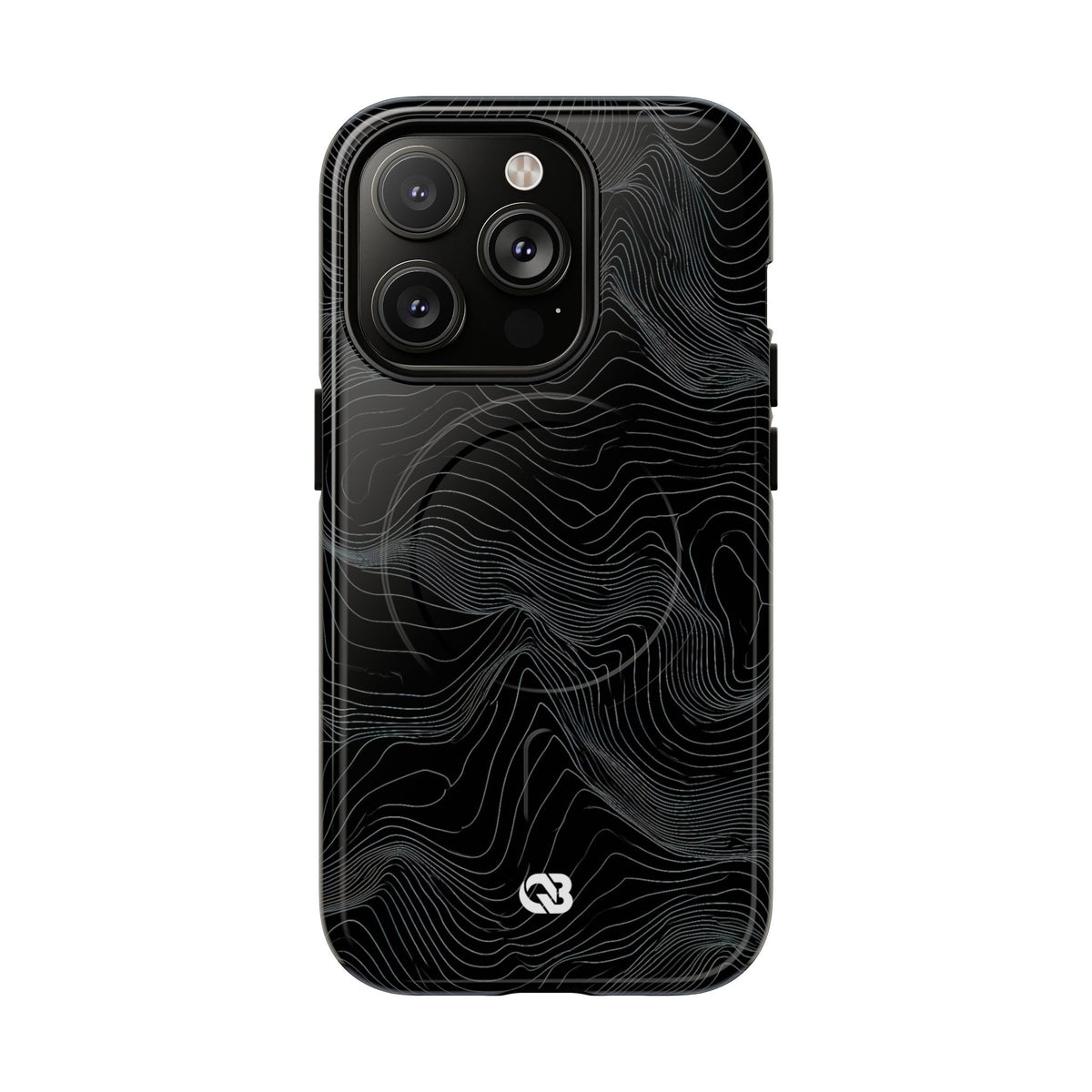 Obsidian Contour Elevation · Tough 2.0 Magnetic Phone Case for iPhone · Black
