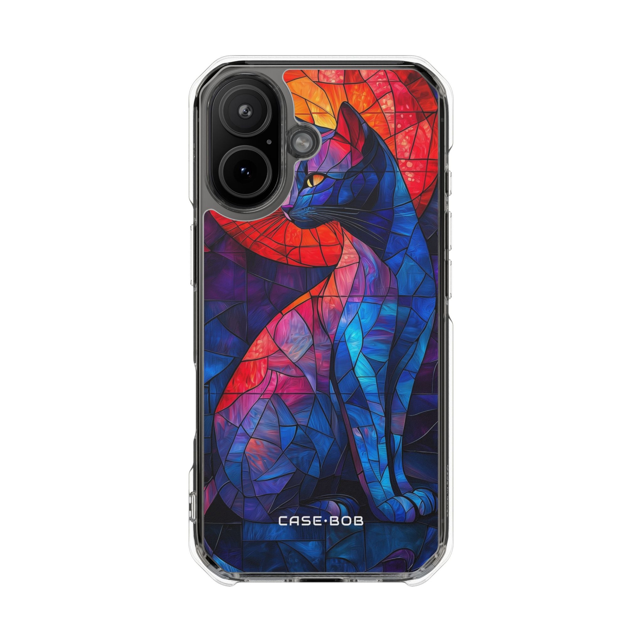 Gekleurd Glas Kat iPhone 17 Hoesje - Impact