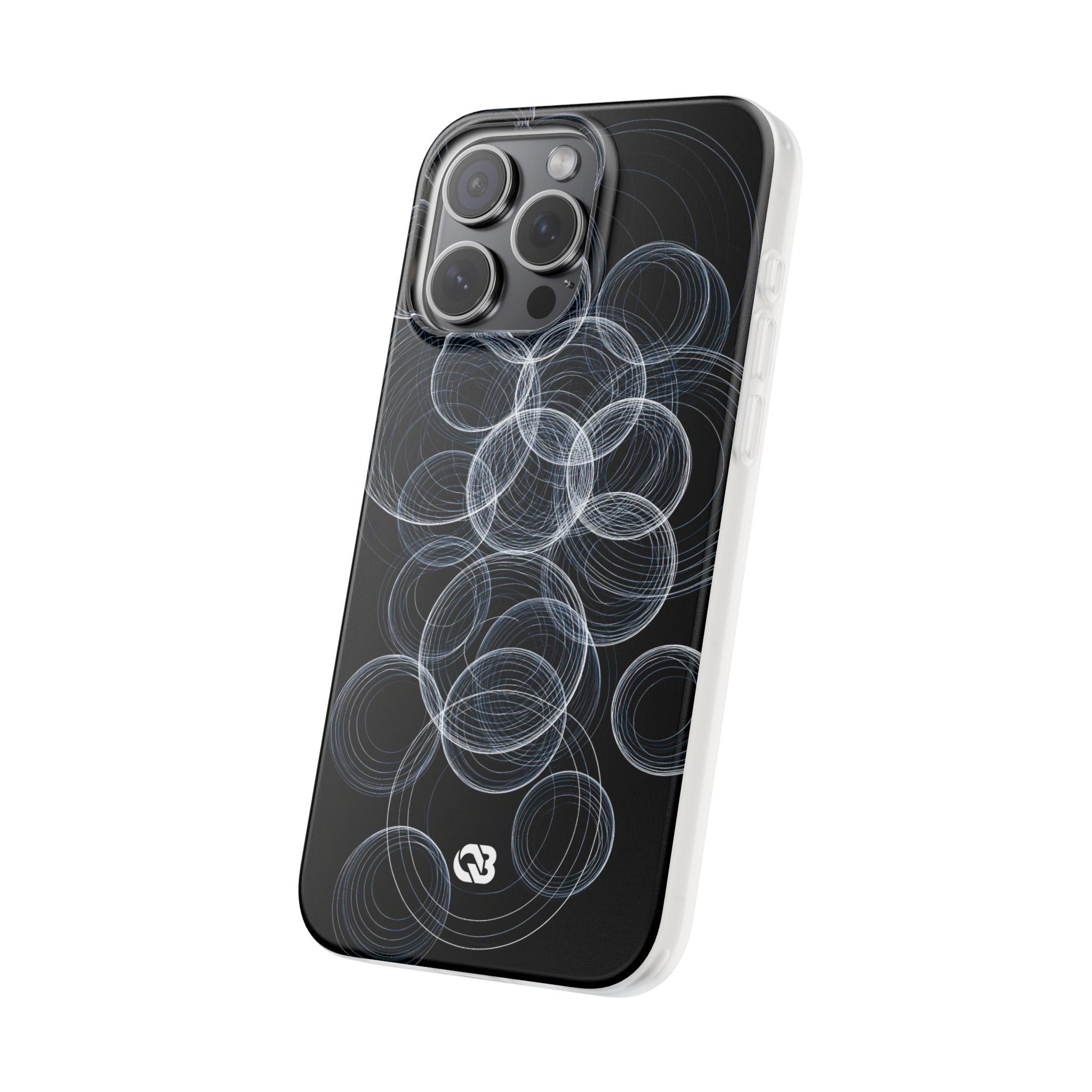 Black Lite Phone Case for iPhone - Frosted Ring Matrix