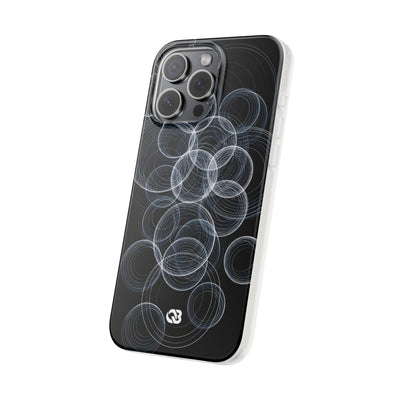 Black Lite Phone Case for iPhone - Frosted Ring Matrix