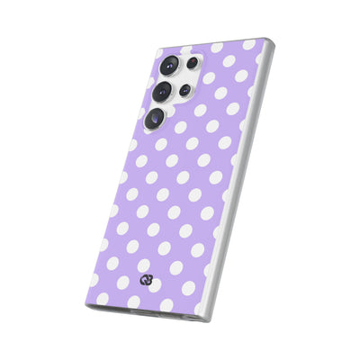 Lavender Polka Grid · Soft Phone Case for Samsung