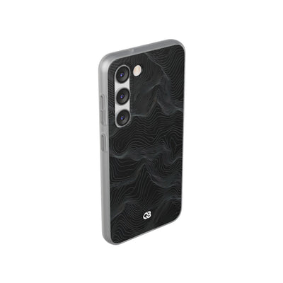 Black Lite Phone Case for Samsung - Obsidian Topo Wireframe