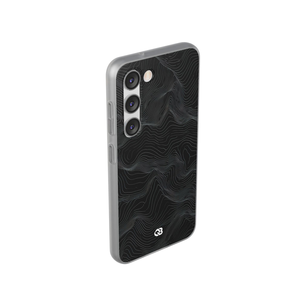 Black Lite Phone Case for Samsung - Obsidian Topo Wireframe