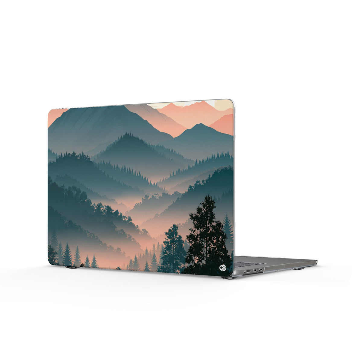 Misty Pine Summit · Clear Hard Case for MacBook · Green