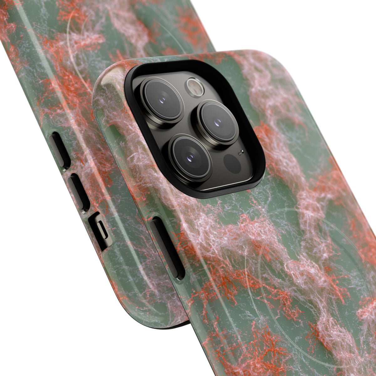 Coral Pixel Matrix · Tough 2.0 Magnetic Phone Case for iPhone · Green