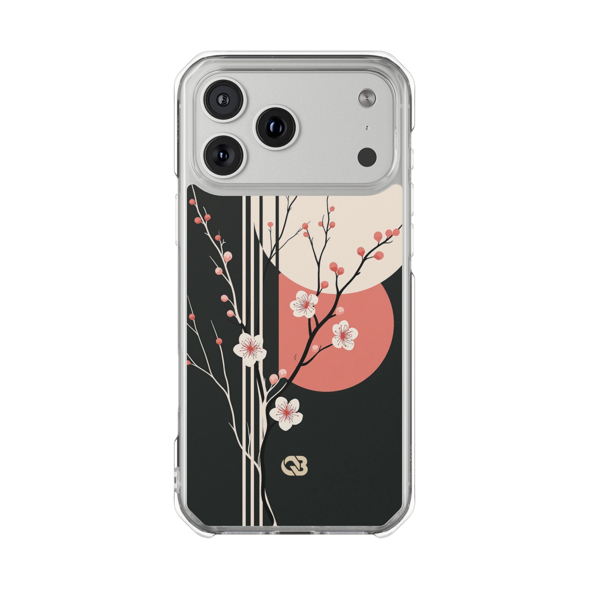 Black Impact MagSafe Phone Case for iPhone - Kyoto Midnight Blossom