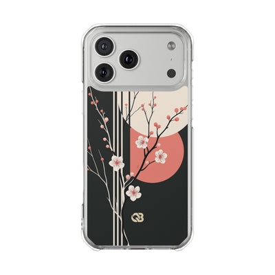 Black Impact MagSafe Phone Case for iPhone - Kyoto Midnight Blossom