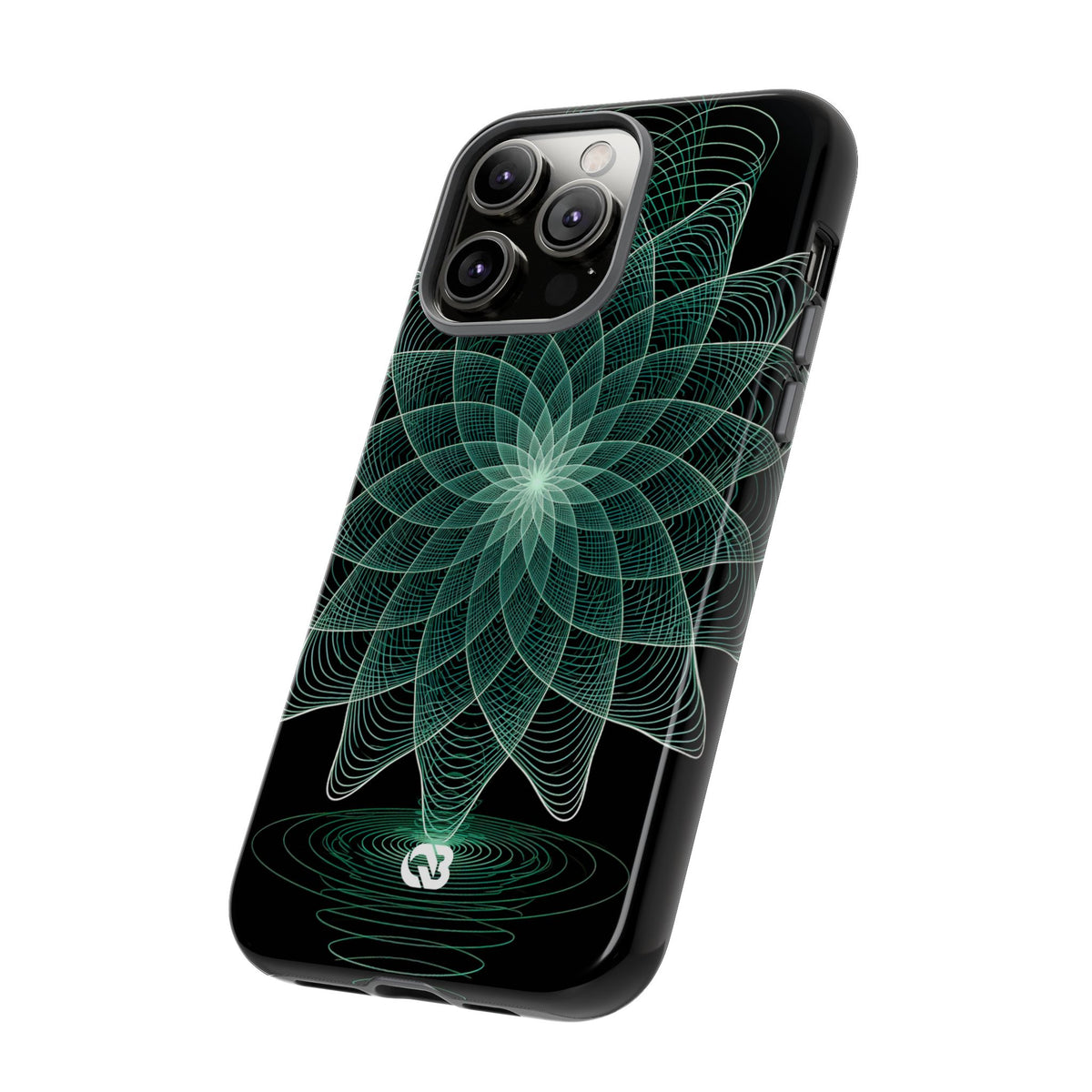 Verdant Harmonic Bloom · Tough Phone Case for iPhone · Black