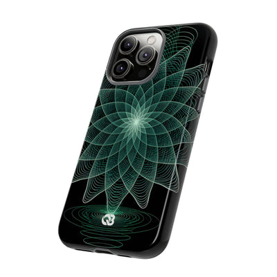 Verdant Harmonic Bloom · Tough Phone Case for iPhone · Black
