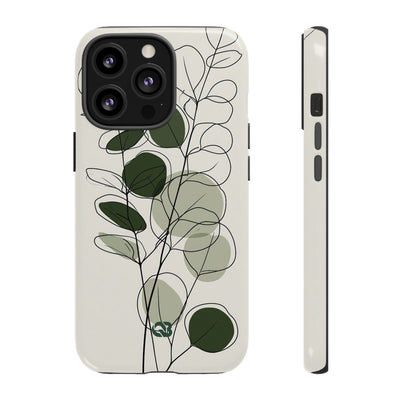 Eucalyptus Foliage Study · Tough Phone Case for iPhone · Green