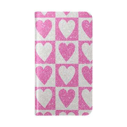 Glitter Heartgrid - Samsung S23 Case - Wallet