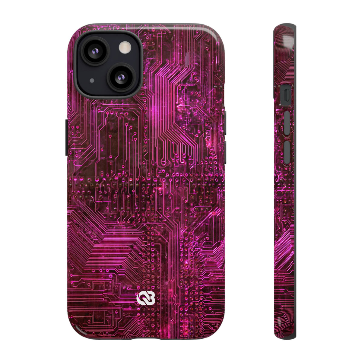 Magenta Circuit Trace · Tough Phone Case for iPhone · Pink