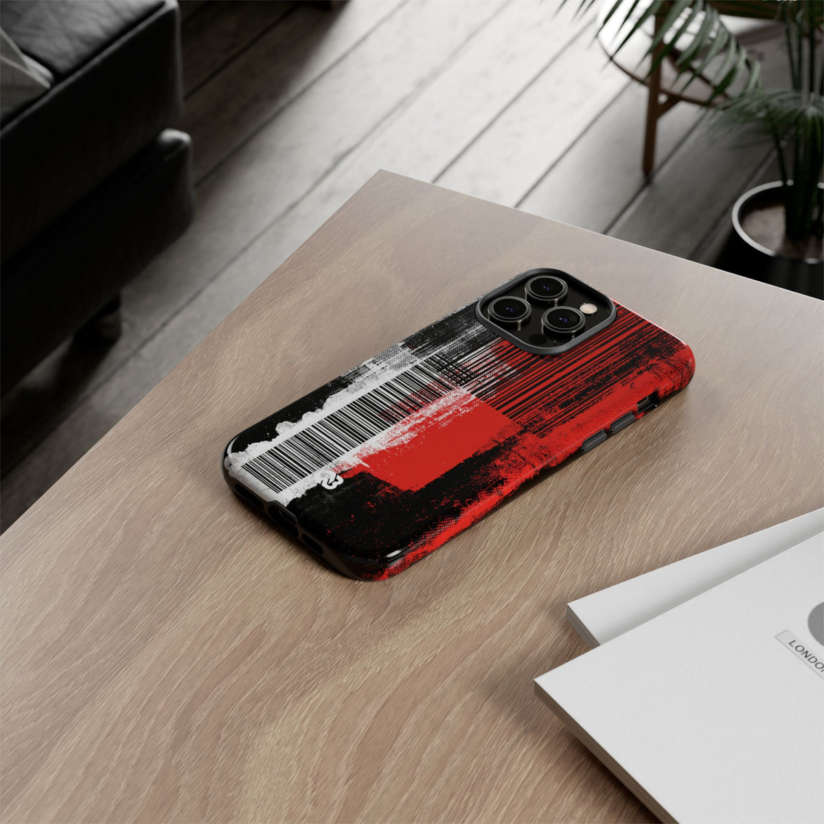 Distorted Barcode · Tough Phone Case for iPhone · Black
