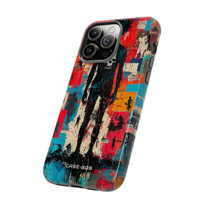 Spiky Skull Silhouette iPhone 14 Pro Max Case - Tough