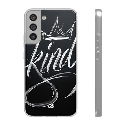 Noir Crown Script · Soft Custodia per Samsung