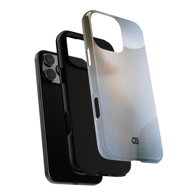 White Tough Phone Case for iPhone - Frosted Ribbed Sphere