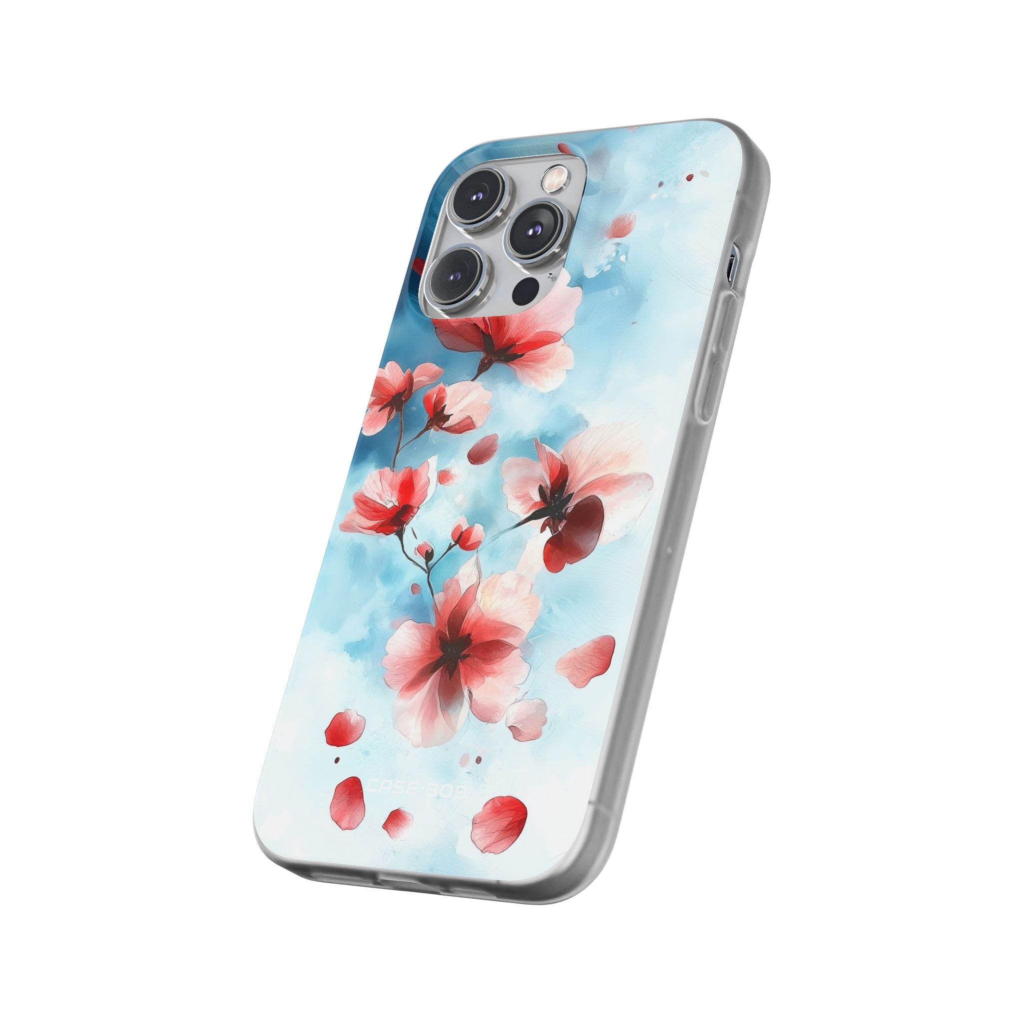 Pink Blossom Drift iPhone 14 Pro Max Cover - Blød
