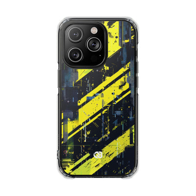 Acid Hazard · Clear Impact Magnetic Phone Case for iPhone ·  Yellow