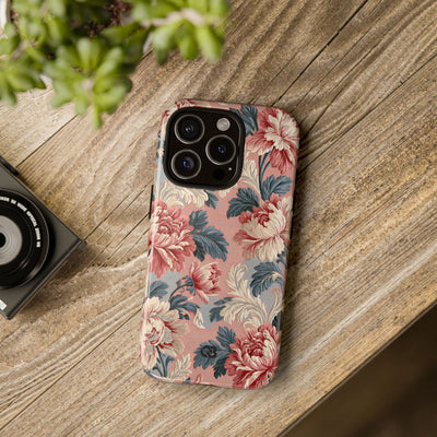 Blush Peony Jacquard · Tough Phone Case for iPhone · Pink