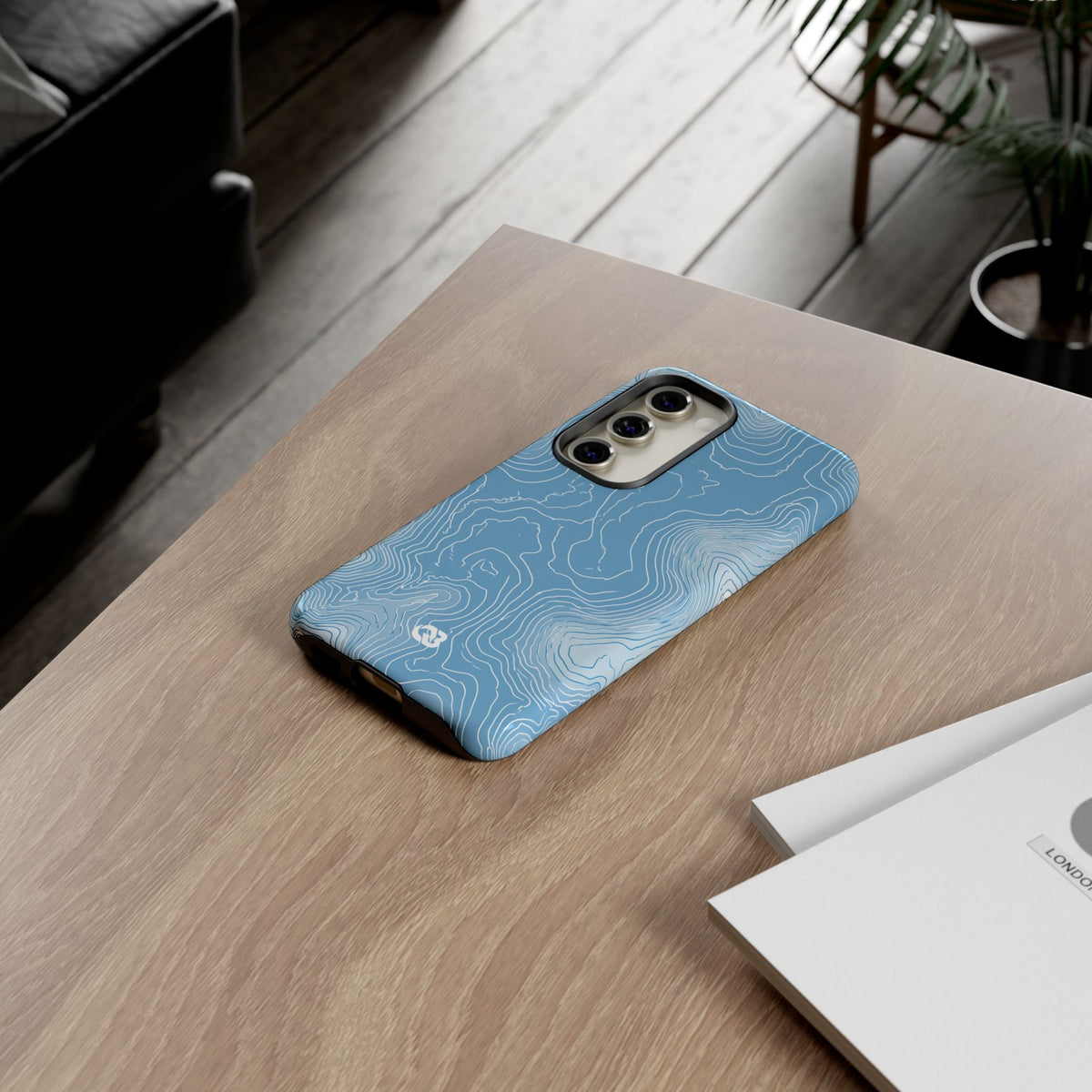 Glacial Basin Topo · Tough Phone Case for Samsung · Blue