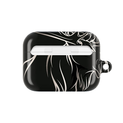 Nordic Moose Contour · Hard Case for AirPods & AirPods Pro · Black