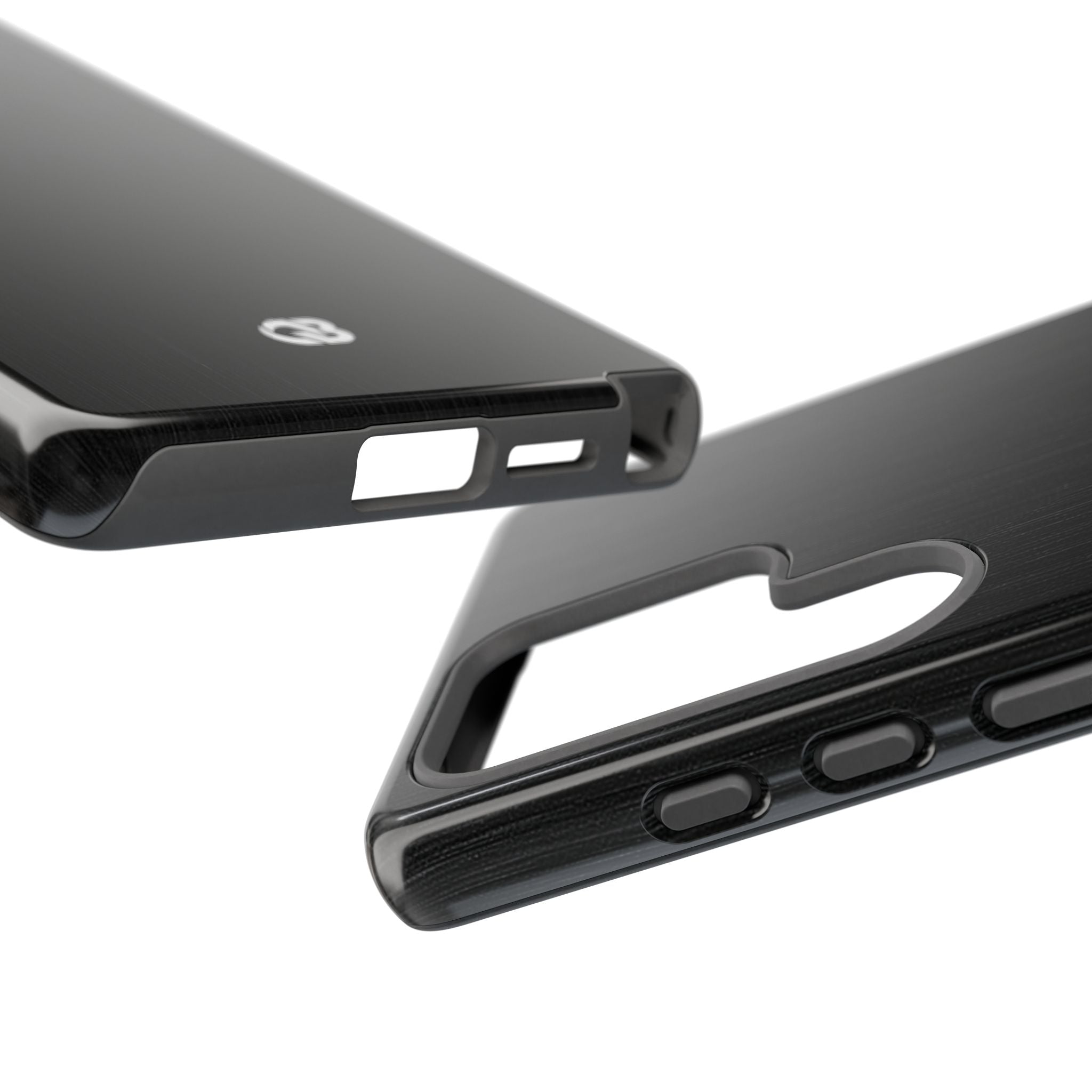 Black Tough Phone Case for Samsung - Brushed Obsidian Slate