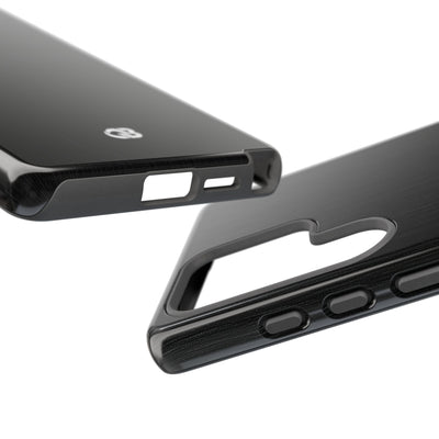 Black Tough Phone Case for Samsung - Brushed Obsidian Slate