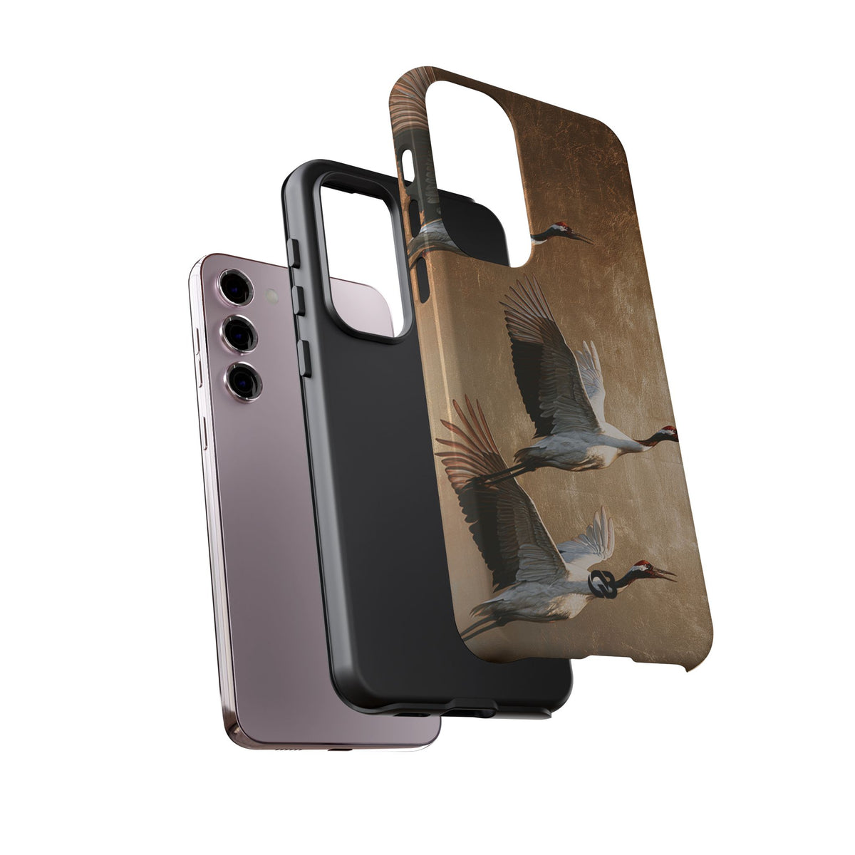 Golden Crane Flight · Tough Phone Case for Samsung · Gold