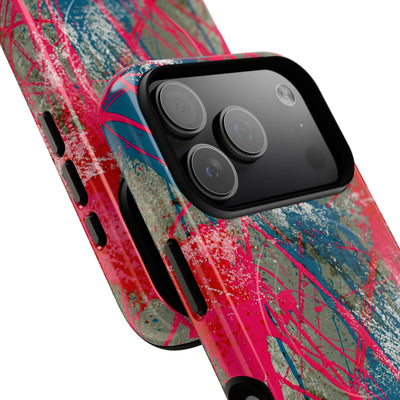 Neon Static Drip · Tough 2.0 Magnetic Phone Case for iPhone · Pink