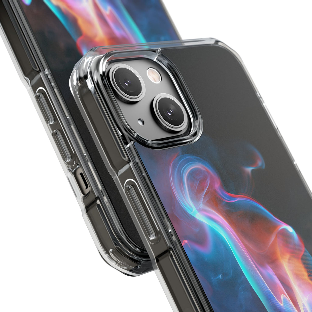 Neon Waveform · Clear Impact Magnetic Phone Case for iPhone · Black