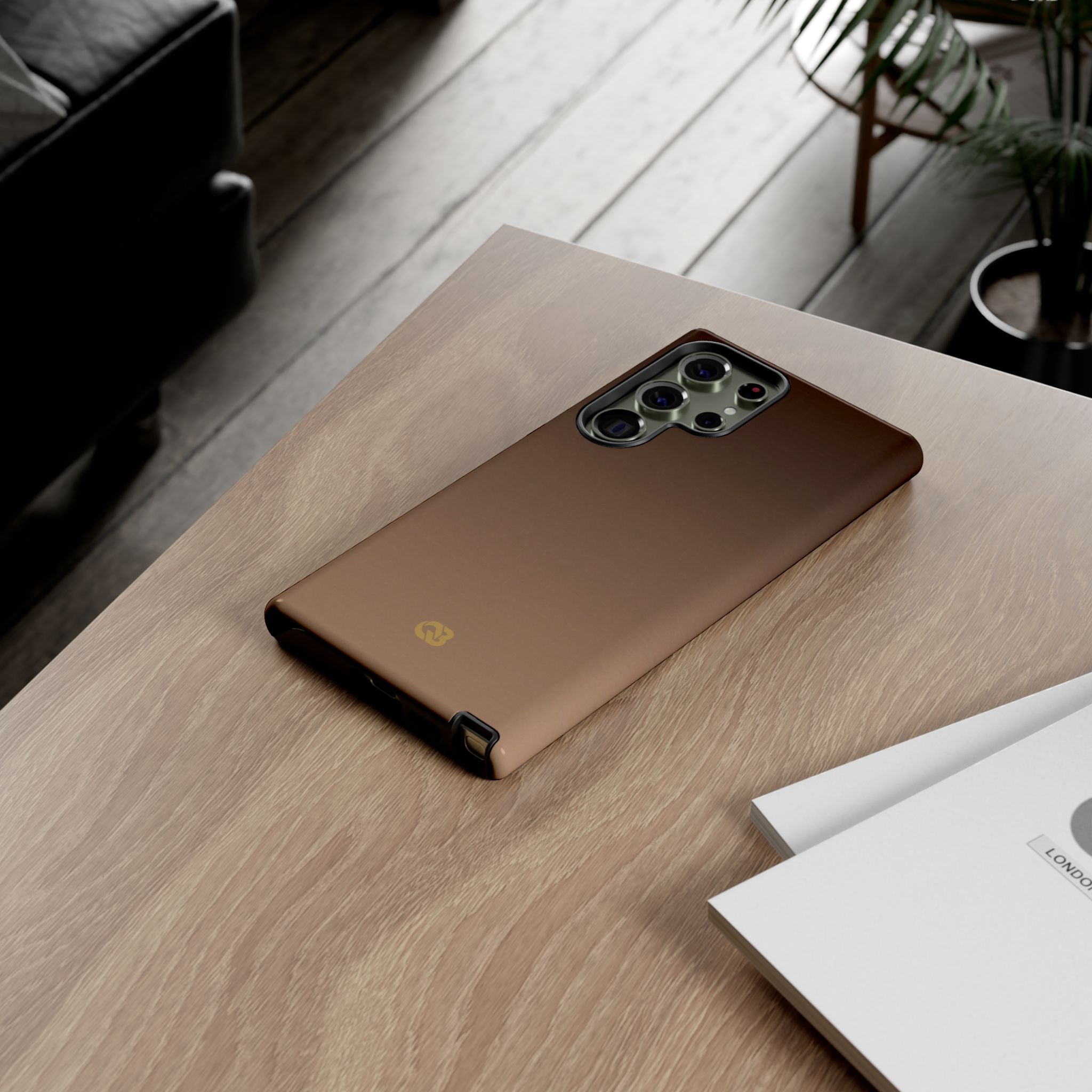 Brown Tough Phone Case for Samsung - Smoked Caramel Fade