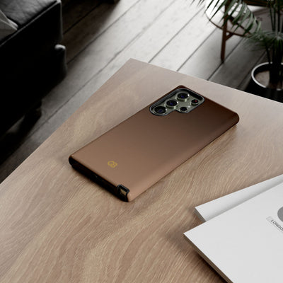 Brown Tough Phone Case for Samsung - Smoked Caramel Fade