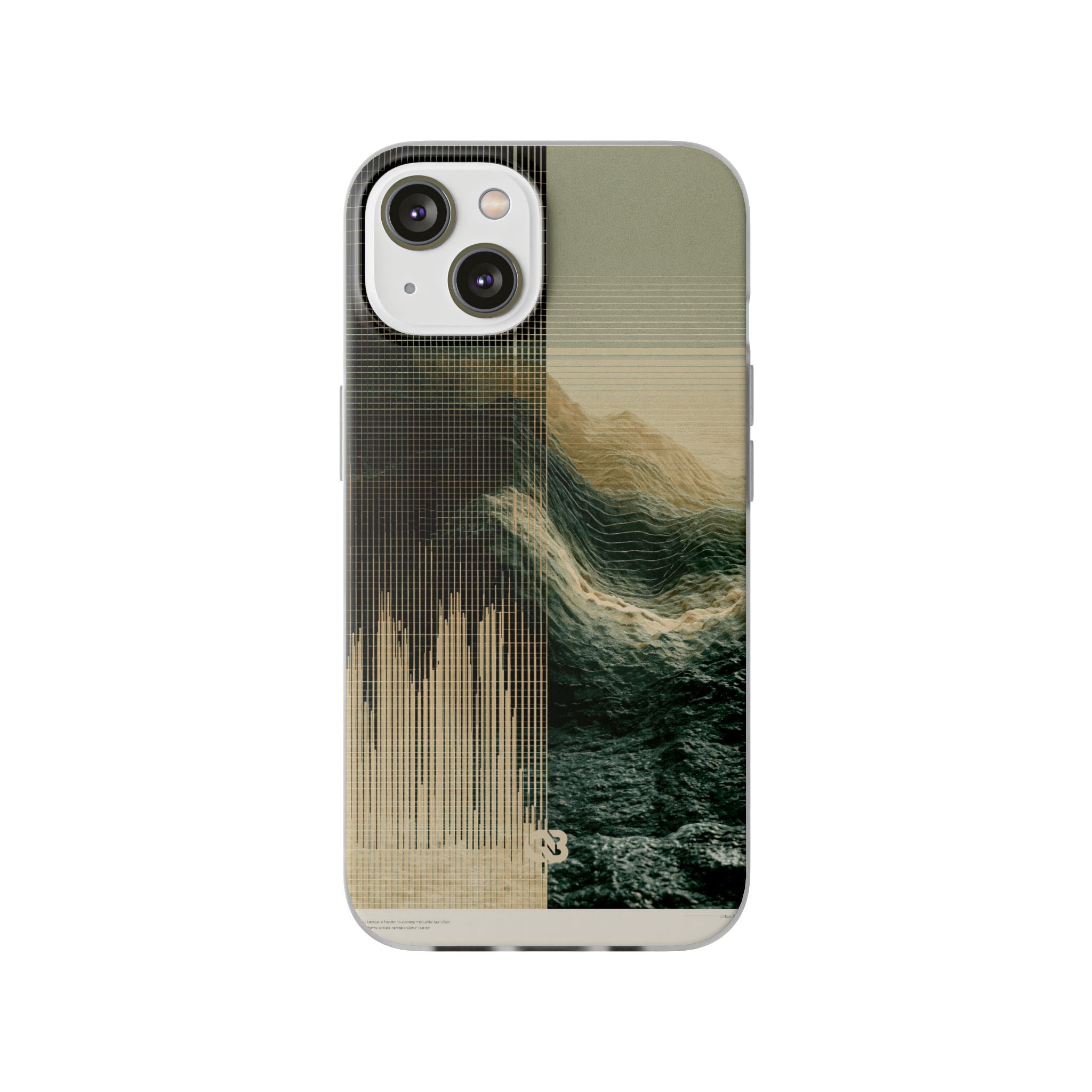Beige Lite Phone Case for iPhone - Veridian Data Ridge