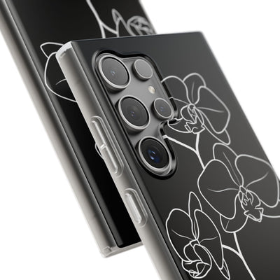 Black Lite Phone Case for Samsung - Noir Alabaster Orchid