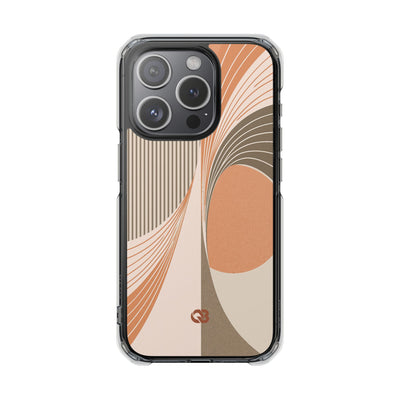 Orange Impact MagSafe Phone Case for iPhone - Desert Arc Horizon