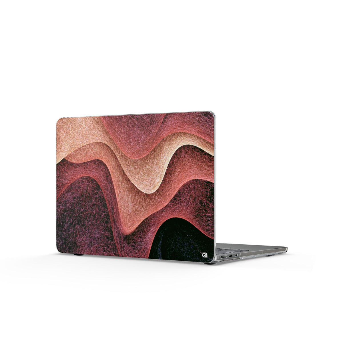 Rose Contour Waves · Clear Hard Case for MacBook · Pink