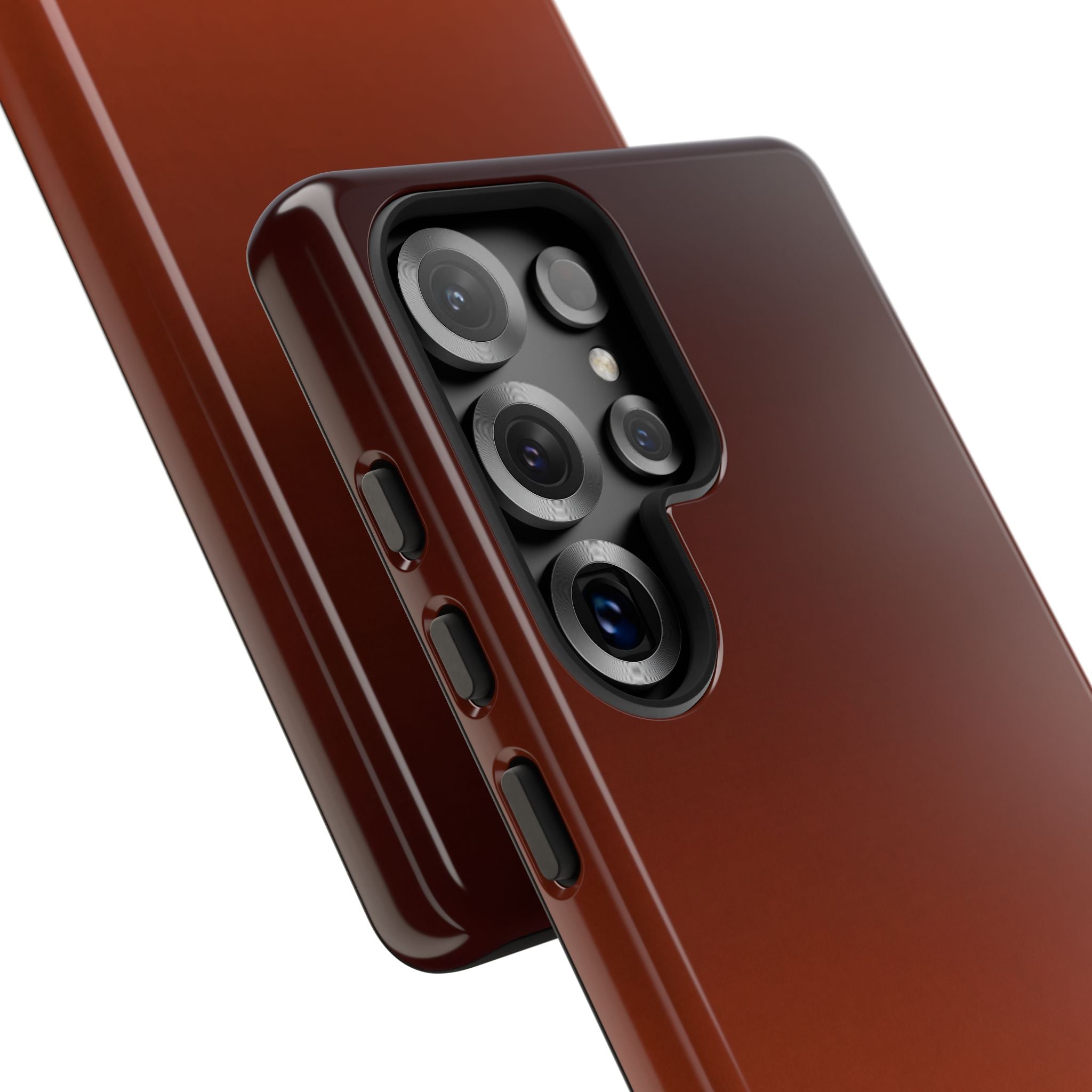 Orange Tough Phone Case for Samsung - Obsidian Ember Fade