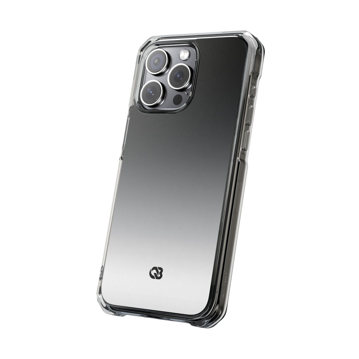 Noir Ombre Fade · Clear Impact Magnetic Phone Case for iPhone ·  Black