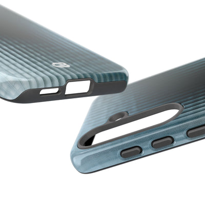 Blue Tough Phone Case for Samsung - Glacial Reeded Glass