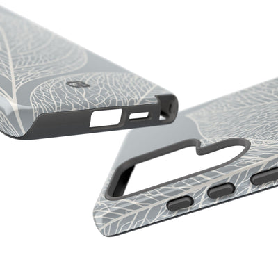 Grey Tough Phone Case for Samsung - Frosted Ash Veins