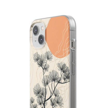 Spiky Tree Sunset iPhone 14 Plus Case - Soft