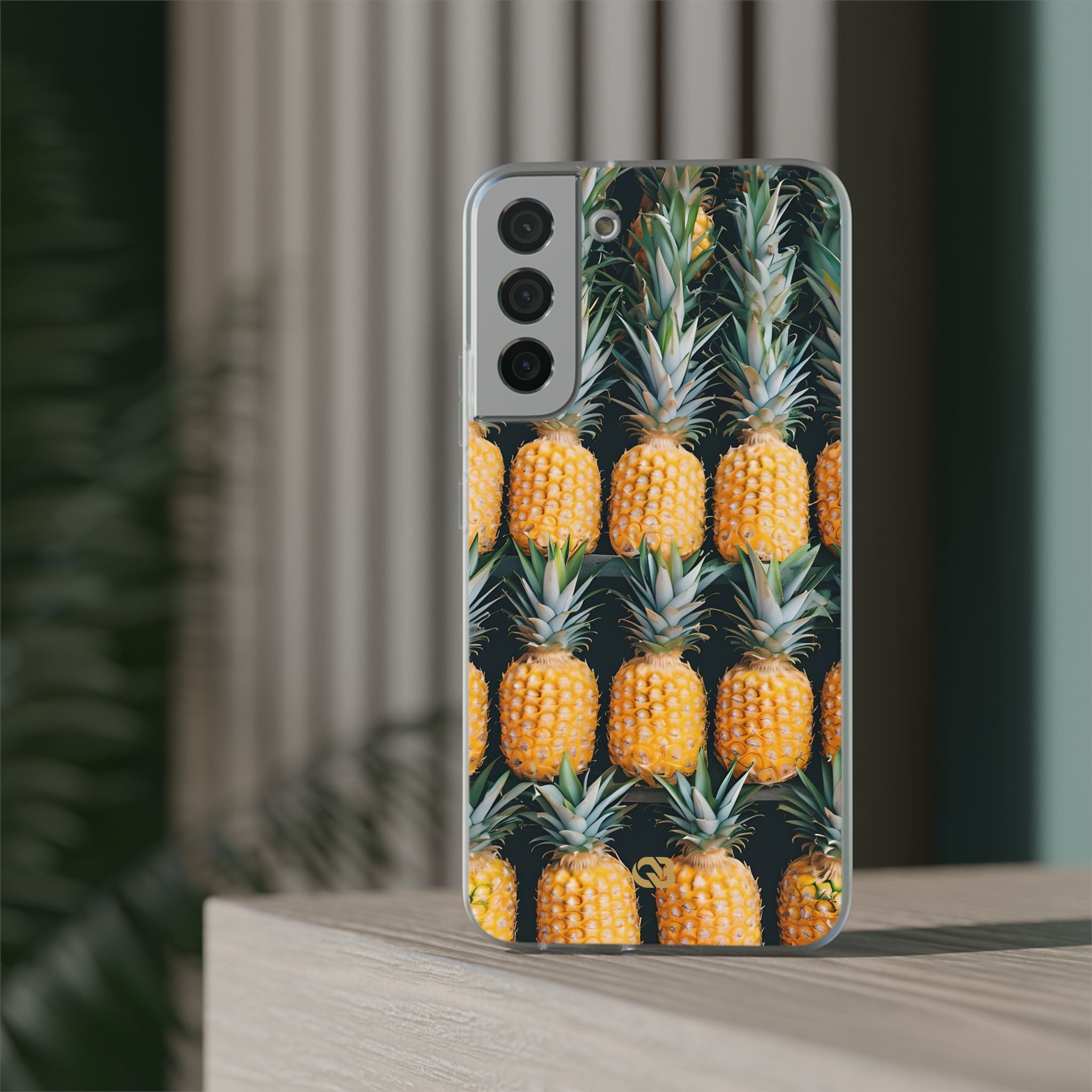 Gilded Pineapple Rows · Soft Phone Case for Samsung