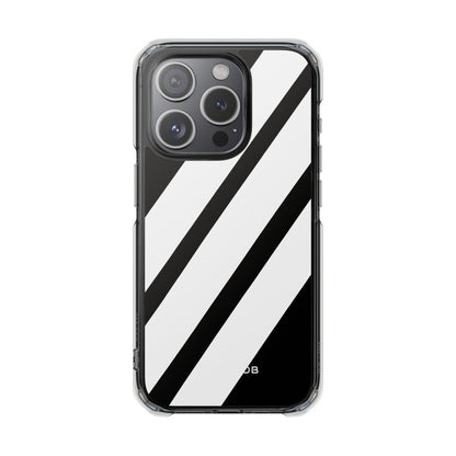 Diagonal Bands Noir iPhone 15 Pro Case - Impact