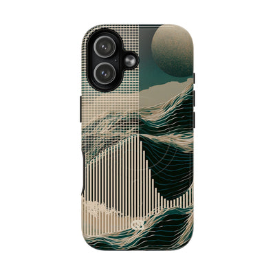 Green Tough 2.0 Magsafe Phone Case for iPhone - Lunar Moss Topography