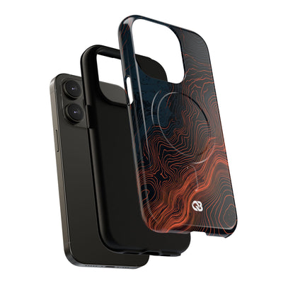 Black Tough 2.0 Magsafe Phone Case for iPhone - Volcanic Basalt Map
