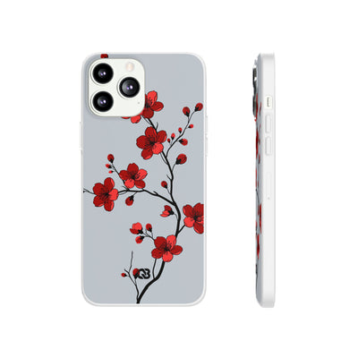 Scarlet Plum Blossom · Lite Phone Case for iPhone ·  Red