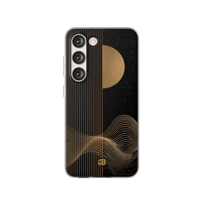 Gold Lite Phone Case for Samsung - Gilded Obsidian Dunes