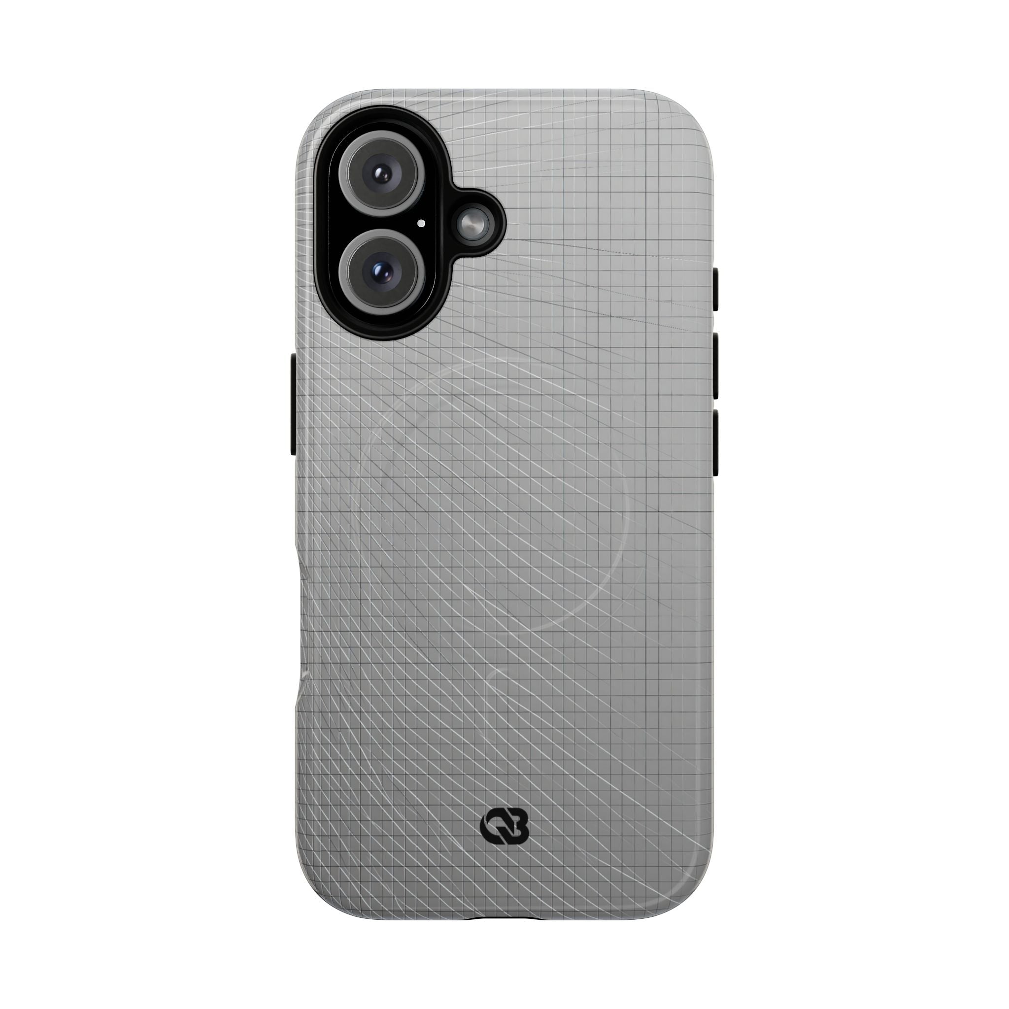 Grey Tough 2.0 Magsafe Phone Case for iPhone - Chrome Mesh Warp